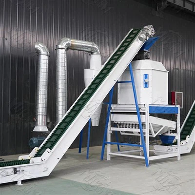 Linha da instalação de pellets biográfica