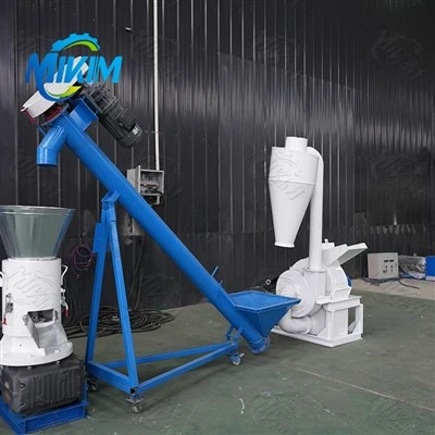 Pelas de biomassa fazendo linha de máquina