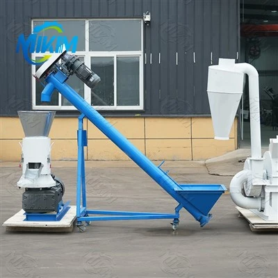 Pequena linha automática de pellets de biomassa